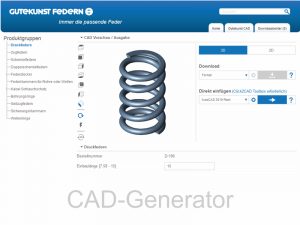 CAD-Generator Gutekunst Federn