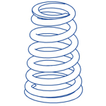 Conical compression spring