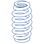 Double conical spring or barrel spring